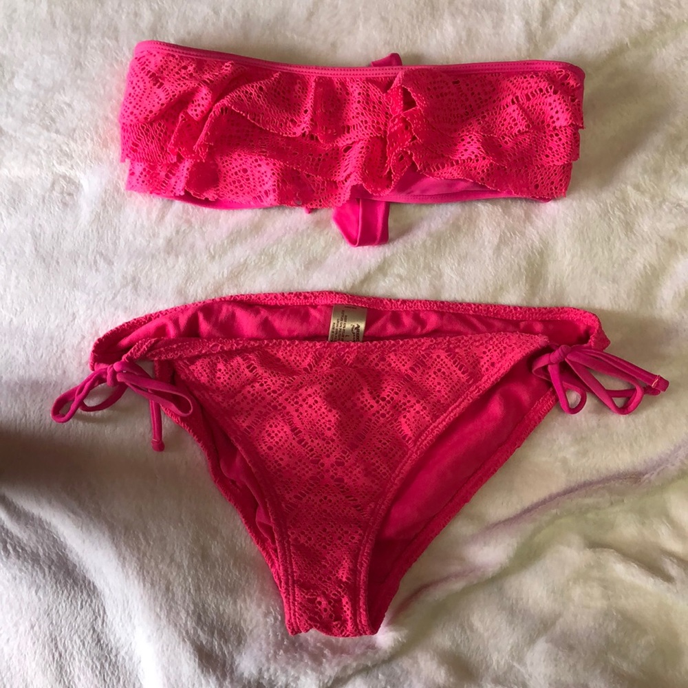 Strapless two piece suit